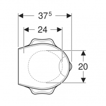 Capac WC pentru copii Geberit, Bambini, design broasca testoasa, alb